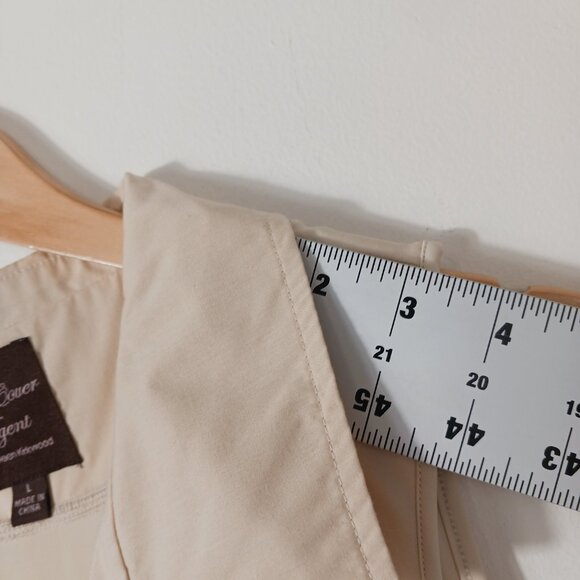 Under Cover Agent by Kathleen Kirkwood Mixed Media Sleeveless Top, Beige, SZ LRG - Picture 10 of 13